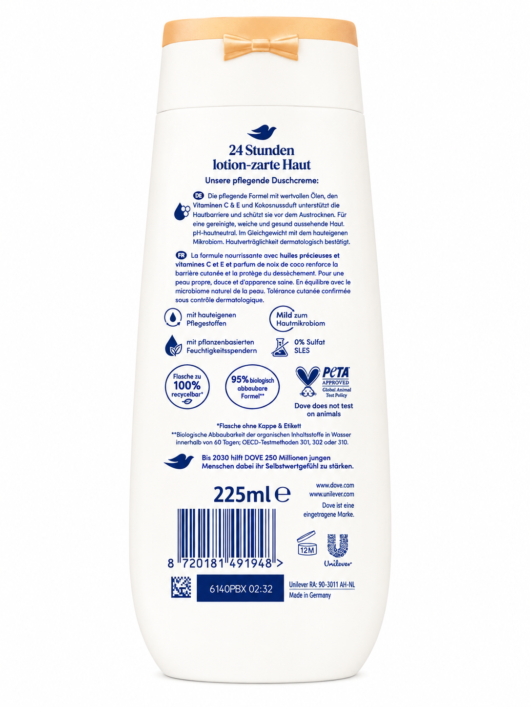 Dove Zīdaini maigs 225ml