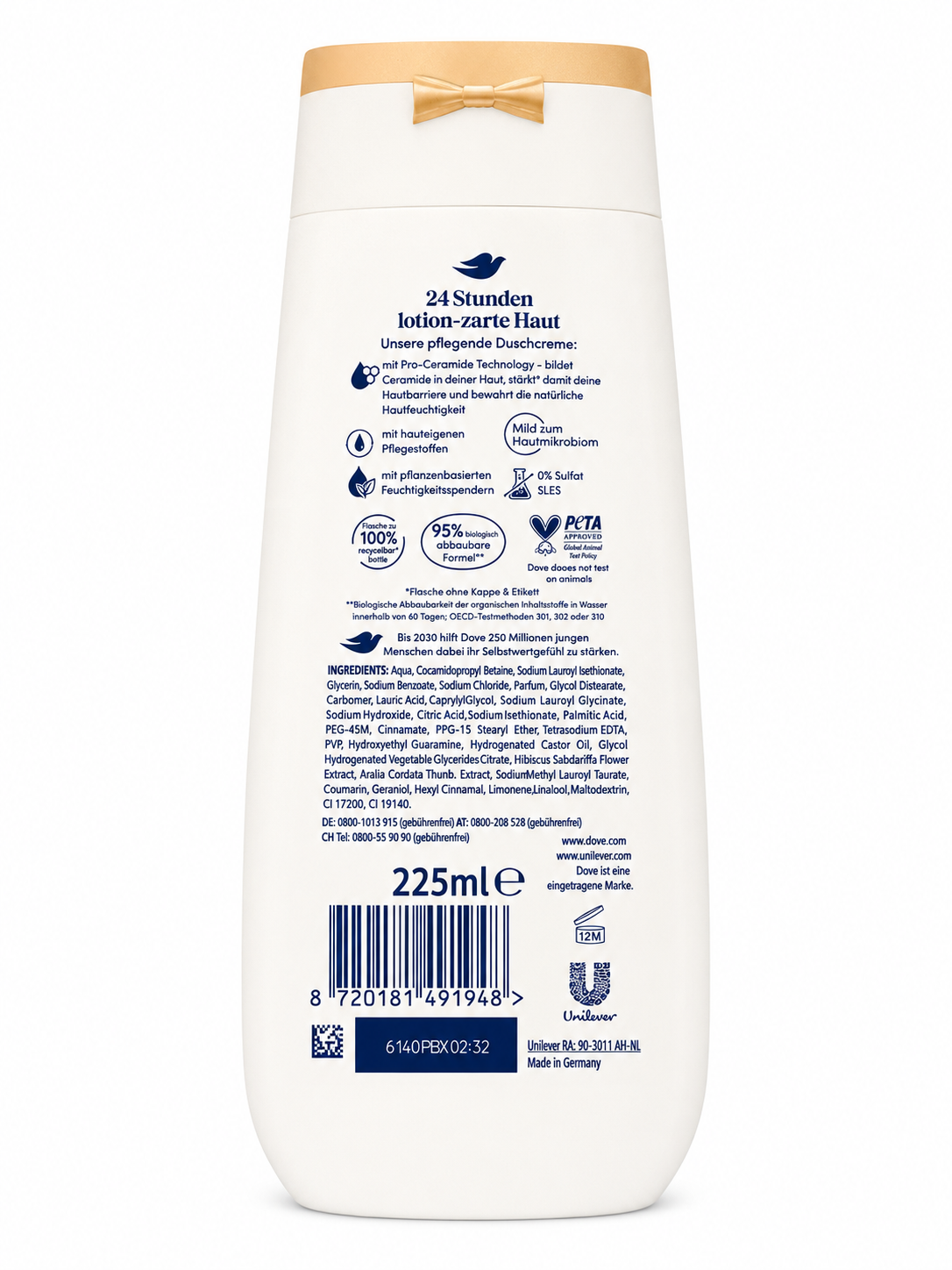 Dove Intensīvā kopšana un eļļa 225ml