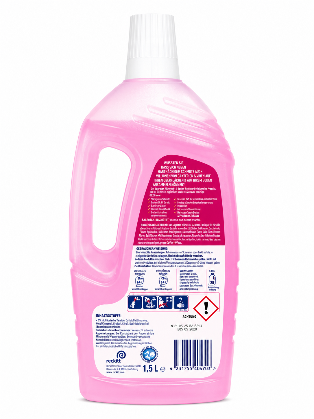 Sagrotan universālais grīdu tīrīšanas līdzeklis "Ziedu svaigums" 1,5 l