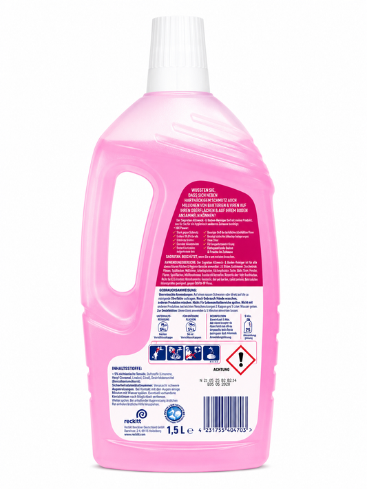 Sagrotan universālais grīdu tīrīšanas līdzeklis "Ziedu svaigums" 1,5 l