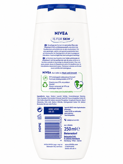 Nivea kokosriekstu un jojobas eļļa 250ml